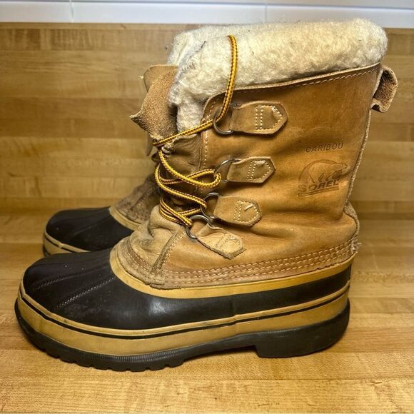 Sorel Caribou Insulated Waterproof Boots Womens Size 9 Snow Fleece lined - Picture 4 of 8
